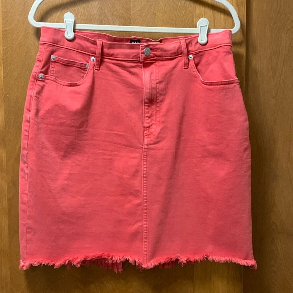 Gap burnt orange denim skirt 31R